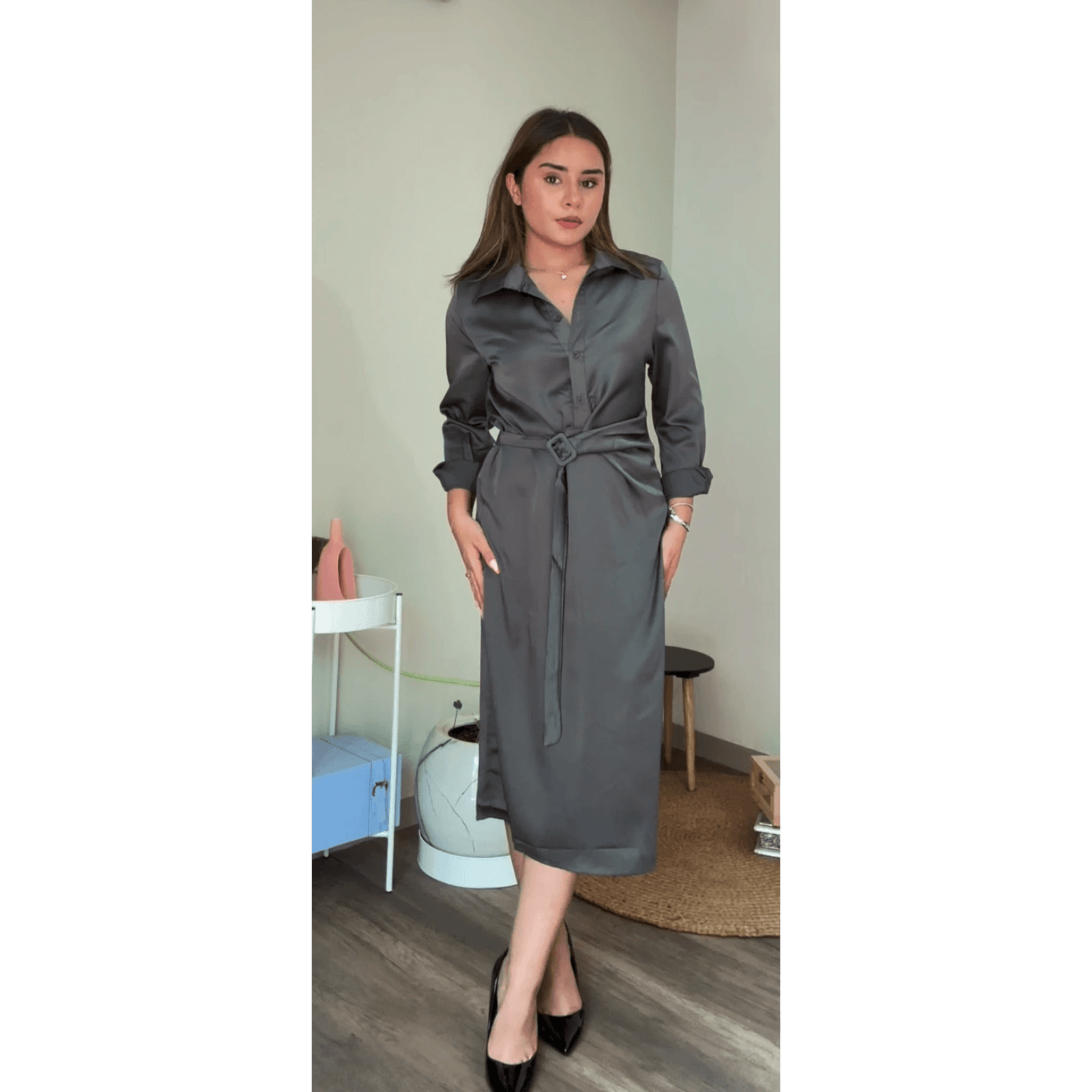 Buy Satin wrap dress Online at Best Price in India - Muse Outfitters